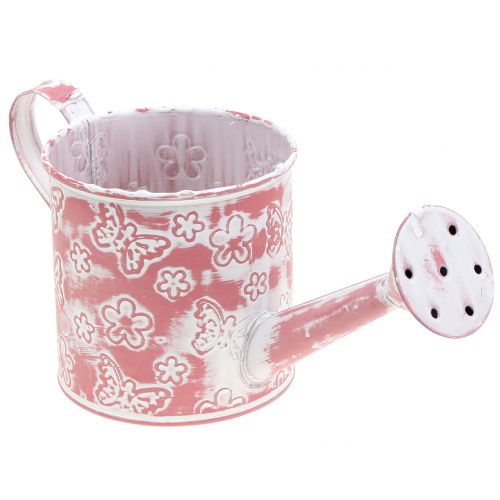 Floristik24 Jardinière arrosoir avec papillons Rose Ø10cm H10cm