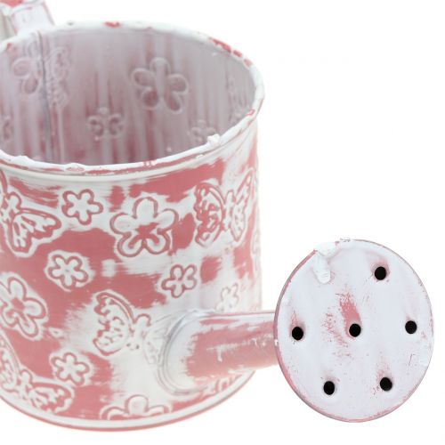 Floristik24 Jardinière arrosoir avec papillons Rose Ø10cm H10cm