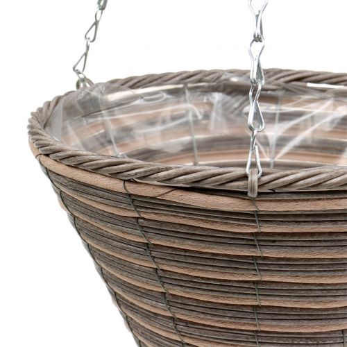 Lampe panier cône cône nature Ø30cm H36cm
