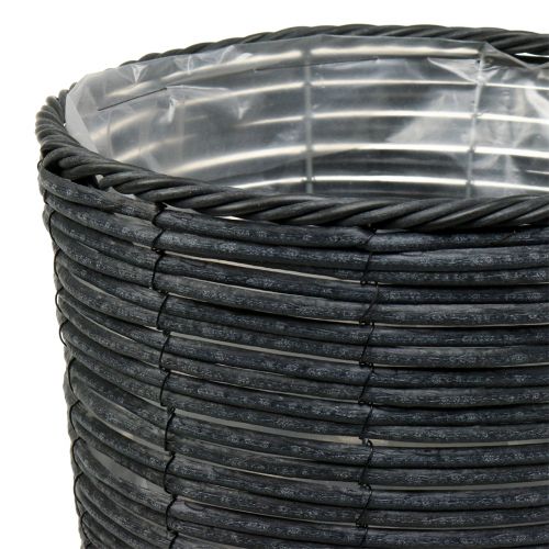 Floristik24 Cache-pot aspect rotin anthracite Ø30cm H50cm