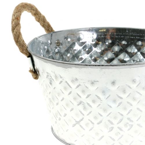 Article Bol en zinc bol décoratif en métal avec anse en corde Ø22cm H12cm