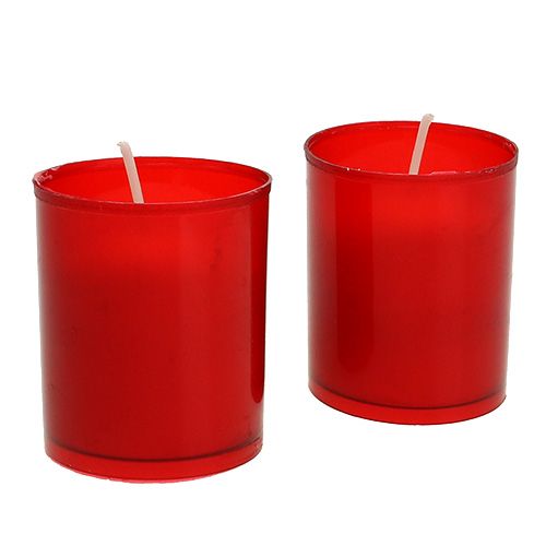 Article Bougie de recharge pour lampe funéraire, recharge pour lampe funéraire rouge, 20 pièces