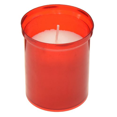 Recharge bougies pour lampes funéraires rouge H6,5cm 22h 15pcs