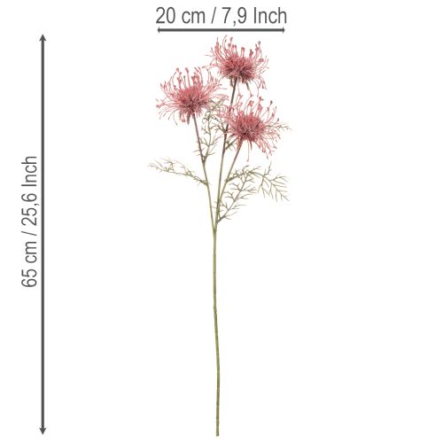 Coussin à épingles en forme de branche de protéa artificielle de 65 cm (lot de 3) | Floristik24.be