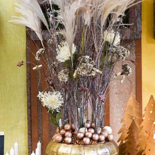 Article Pincushion fleurs artificielles exotiques protea leucospermum crème 73cm 3pcs