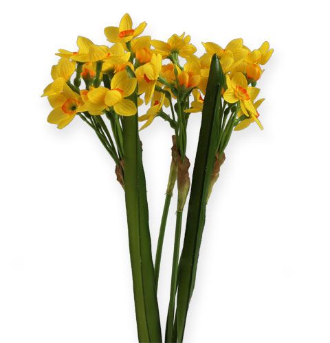 Floristik24 Bouquet jaune de narcisses 35 cm 3 p.