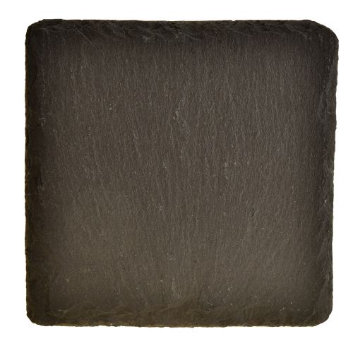 Article Sous-verres carrés en ardoise naturelle noir 10×10cm 6 pcs