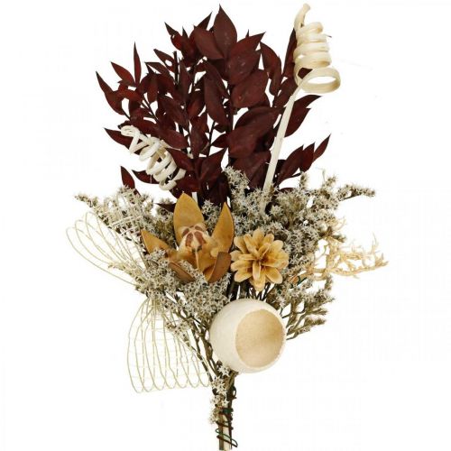 Article Composition funéraire fleurs séchées assorties 3 variantes 24pcs