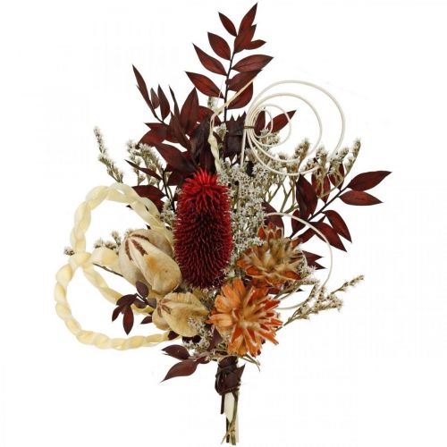 Article Composition funéraire fleurs séchées assorties 3 variantes 24pcs