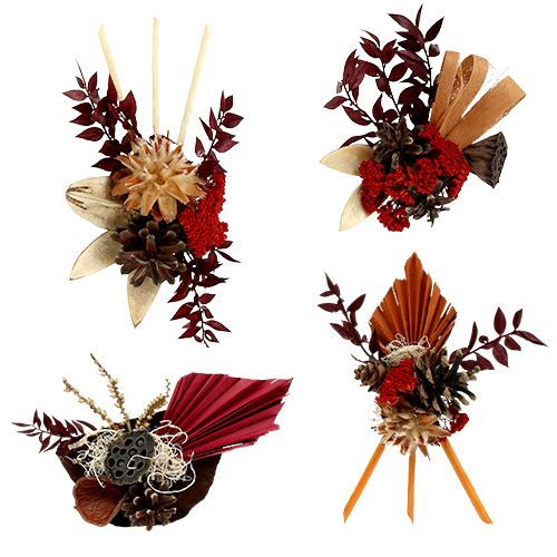 Compositions florales pour deuil Fleurs séchées 4 ass. 28pcs