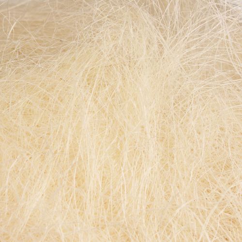 Article Herbe de sisal en fibres naturelles pour l'artisanat Herbe de sisal blanc crème 500g