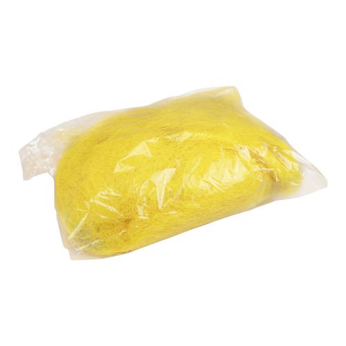 Article Herbe de sisal en fibres naturelles pour l'artisanat Herbe de sisal jaune 300g