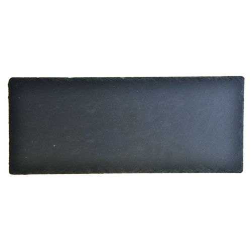 Article Assiette en ardoise naturelle plateau en pierre rectangulaire noir 30×12,5cm 4pcs