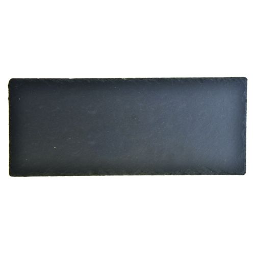 Floristik24 Assiette en ardoise naturelle plateau en pierre rectangulaire noir 30×12,5cm 4 pcs