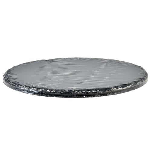 Article Assiette en ardoise naturelle plateau rond en pierre noire Ø25cm 2 pcs