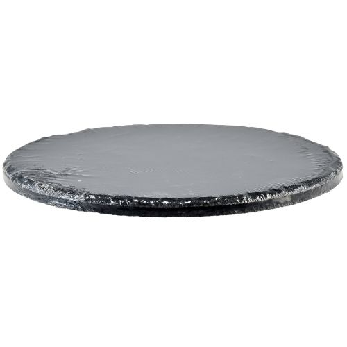 Article Assiette en ardoise naturelle plateau rond en pierre noire Ø30cm 2 pcs
