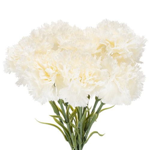 Œillets artificiels avec tige pour bouquets et couronnes, 56 cm, lot de 8 | Floristik24.be
