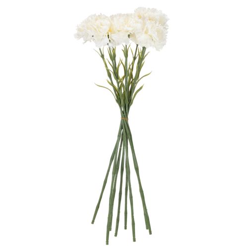 Œillets artificiels avec tige pour bouquets et couronnes, 56 cm, lot de 8 | Floristik24.be