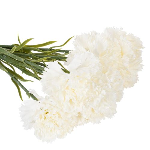 Œillets artificiels avec tige pour bouquets et couronnes, 56 cm, lot de 8 | Floristik24.be