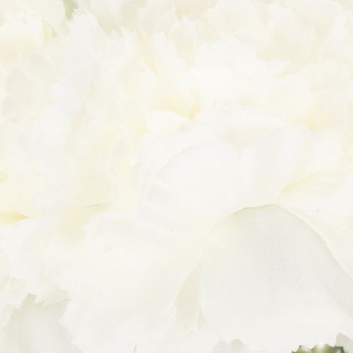 Bouquet d'œillets artificiels, fleurs artificielles blanches, décoration, 4 bouquets | Floristik24.be