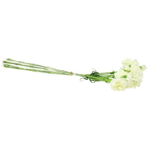 Floristik24 Oeillet blanc 64cm 4pcs