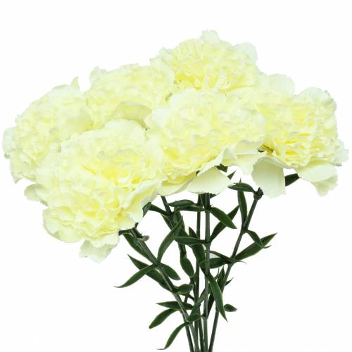 Carnation artificiel blanc 6pcs