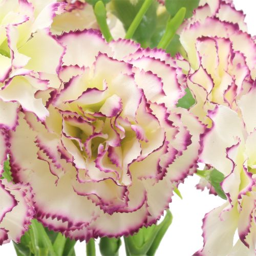 Article Oeillet Blanc-Violet 64cm 4 pcs