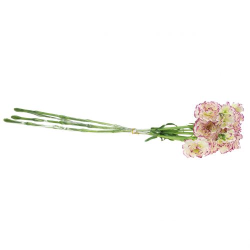 Article Oeillet Blanc-Violet 64cm 4 pcs