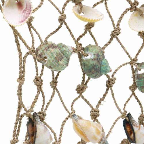 Floristik24 Filet déco à suspendre avec coquillages naturels 25×45cm