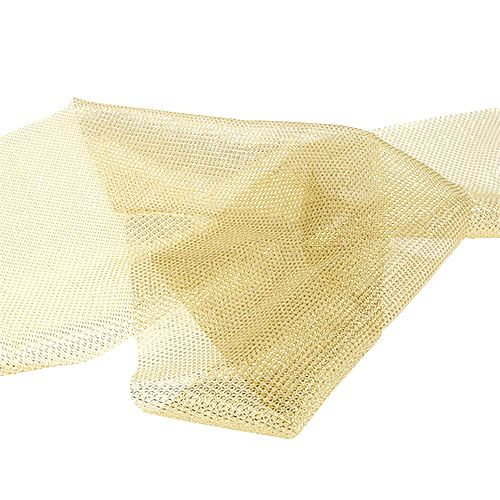 Floristik24 Tissu filet doré à paillettes 15cm 5m