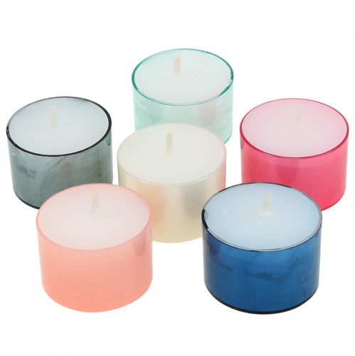 Floristik24 Bougies chauffe-plat Colorlights pastel assortis 40 pcs