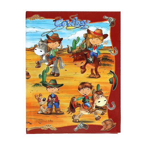 Floristik24 Cahier pour garçons avec cowboy A6 1 p.