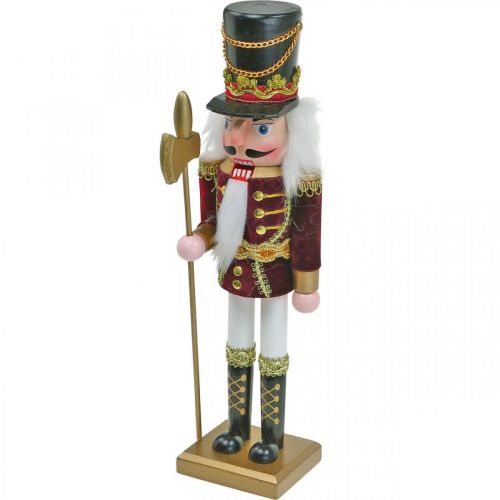 Floristik24 Figurine Casse-Noisette Décoration de Noël bois rouge 8,5 × 7cm H30cm