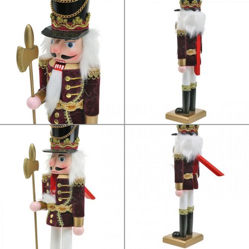 Floristik24 Figurine Casse-Noisette Décoration de Noël bois rouge 8,5 × 7cm H30cm