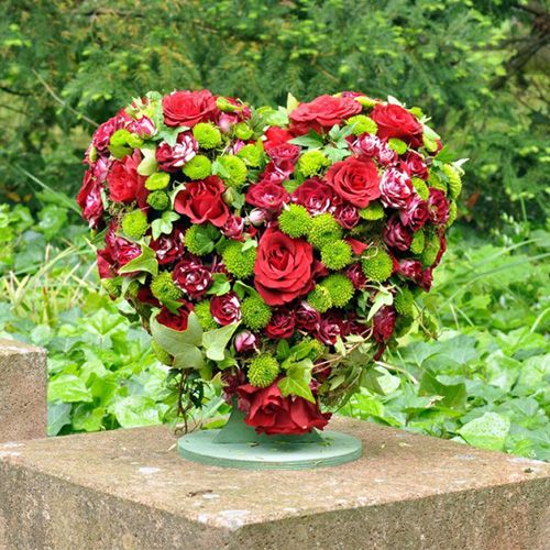 Floristik24 Mini plug 3D coeur en mousse florale taille 20cm x 18,5cm x 8,2