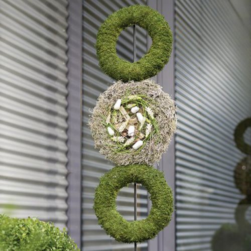 Article Couronne florale en mousse grise H3cm Ø20cm 6 pcs