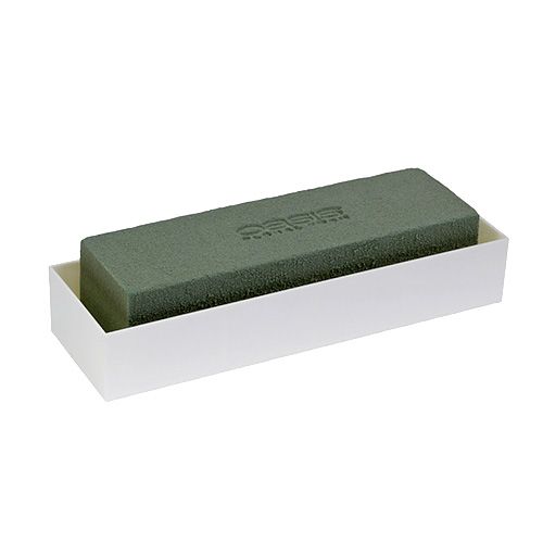 Article Décoration de table en brique de mousse florale vert 22cm x 7cm x 5cm 10 pcs