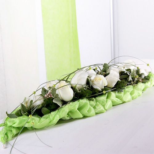 Article Décoration de table en brique de mousse florale vert 22cm x 7cm x 5cm 10pcs