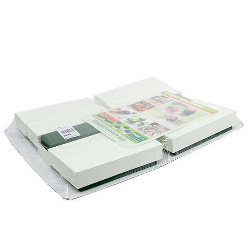 Article Décoration de table en brique de mousse florale vert 22cm x 7cm x 5cm 10 pcs