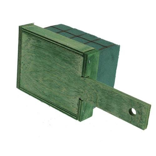 Article Briques en mousse florale avec socle en bois 21cm x 9cm x 8cm 8 pcs