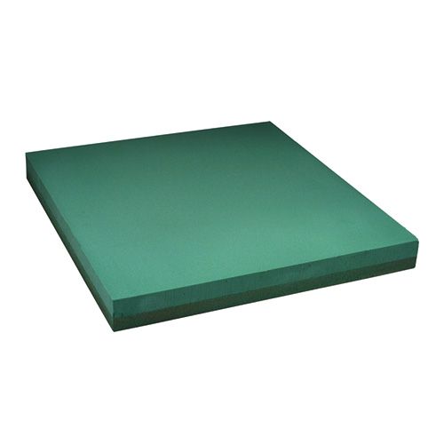Article Assiette en mousse florale feuille design matériau enfichable vert 61x61cm 1 pièce