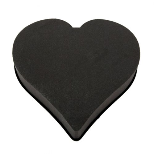 Floristik24 Coeur en mousse plug-in noir 33cm 2pcs décoration de mariage