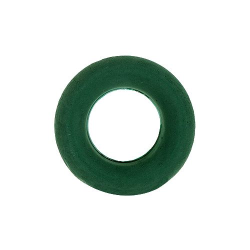 Floristik24 Couronne d&#39;anneaux en mousse florale vert H2,5cm Ø17cm 6 pcs