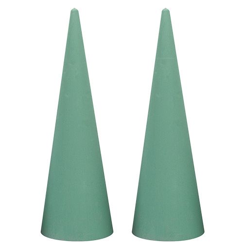 Floristik24 Mousse florale en forme de cône H50cm Ø15cm 2 pièces