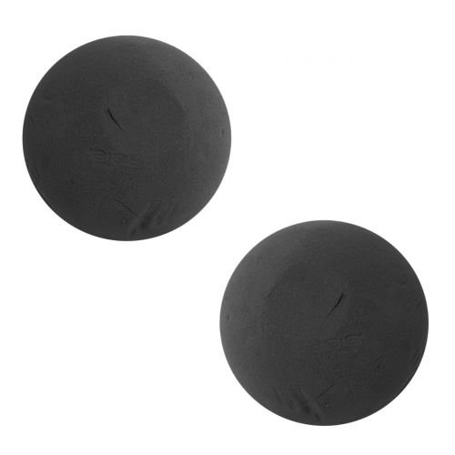 Article Boule en mousse florale plug-in masse noire Ø16cm 2 pièces