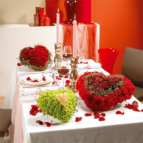 Article Matériau enfichable coeur en mousse florale vert 31 cm × 29 cm 2 pcs