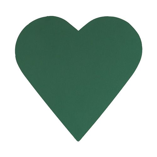 Article Coeur en mousse florale matériau enfichable 3D vert 38cm x 37cm x 8cm 2 pcs