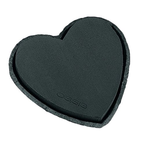 Article Coeur en mousse florale noir 25,5cm 2pcs