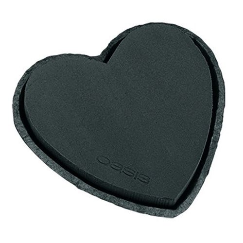 Article Coeur en mousse florale noir 33 cm 2 pièces décoration de mariage