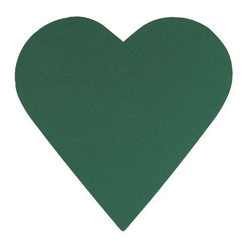 Article Matériau enfichable coeur en mousse florale vert 46cm x 45cm 2 pcs